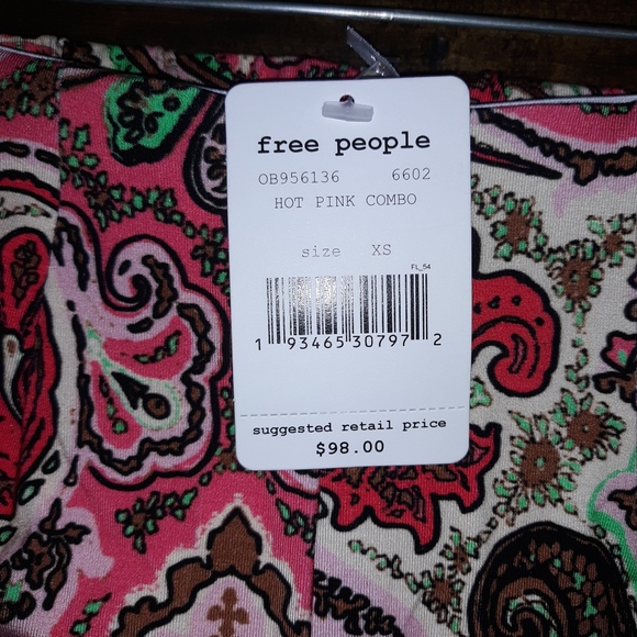Free People Harper pink combo flare pants XS - Picture 4 of 8